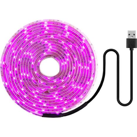LED lampe pour plante 5V, Lampe LED horticole croissance floraison, pour plantes spectre complet 2835 SMD avec USB (2M, étanche) (1/5)
