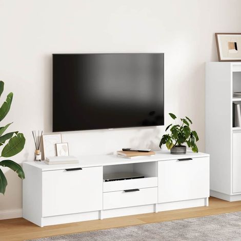 TV-Schrank Weiß 140 x 35 x 40 cm Holzwerkstoff