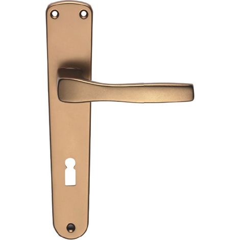 Maniglia su placca Ø90 mm thea all.bronzo
