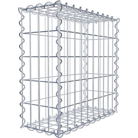 Gabiondeco - Gabion 50 cm x 50 cm x 20 cm (L x H x P). mailles 5 x 10 cm. Spirale - Made in Germany (1/10)