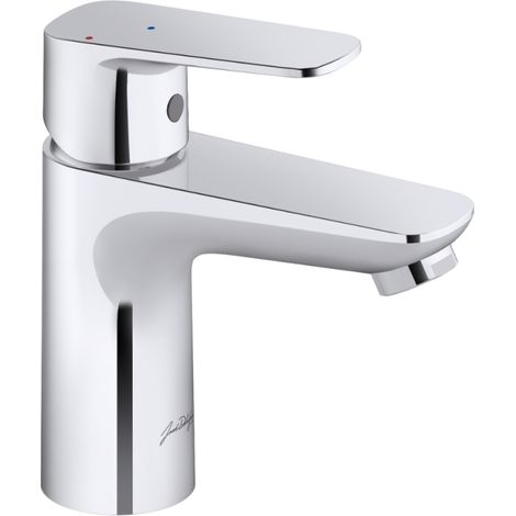 Jacob Delafon – Mitigeur de lavabo chromé avec bonde – Hauteur 148 mm – Débit 5 l/min – Cartouche CH3 avec démarrage eau froide – Installation rapide (1/5)