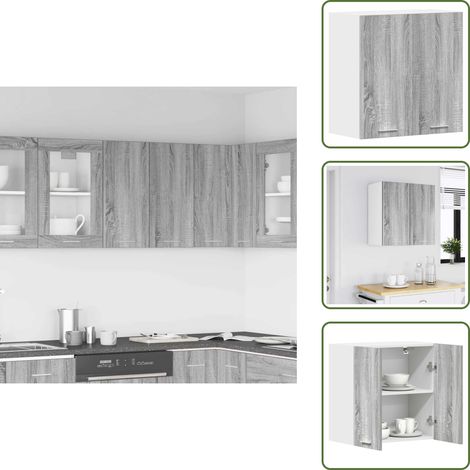 Armadio cucina - vidaXL Mobile Pensile “Lyon” Grigio Sonoma 60x31x60 cm - Armadio da cucina