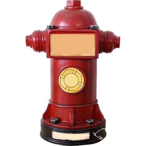 Tirelire Caserne de Pompiers Vintage - Boîte à Pièces Unique pour Économies, Décoration Maison Rouge (1/5)