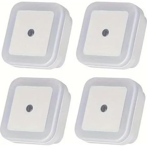 Veilleuse LED à capteur, lumière chaude (norme européenne), lot de 4 (110V-240V--0,5W) (1/5)