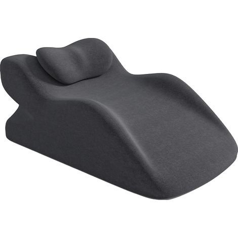 Cojín esquinero, diseño ergonómico, soporte multiusos, gris oscuro. (1/2)