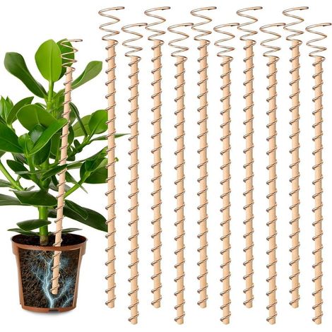 10 piquets d’électroculture pour plantes – Tiges en cuivre de 40 cm pour antennes en fil de cuivre, piquets de jardin avec kit d’anneaux tendeurs (1/5)