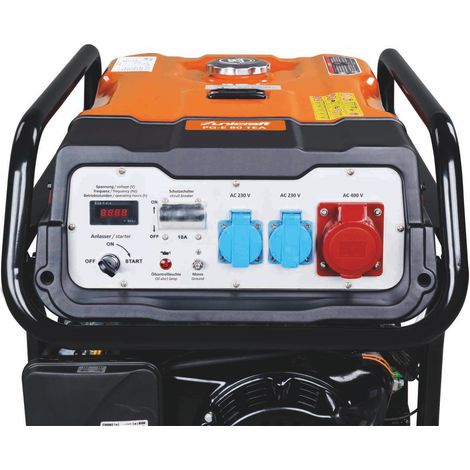 Générateur PG-E 80 TEA 6,5 kW Essence – Puissance de 6,5 kW – Régulation automatique AVR – Protection surcharge – Écran 3 en 1 – Unicraft (1/5)