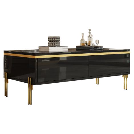 Table basse moderne haute brillance, table d'appoint élégante, multifonctionnelle, mobilier de salon