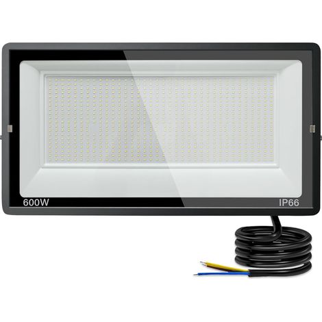 Projecteur LED Exterieur,600W 60000LM Spot LED Extérieur,6000K Blanc Froid Projecteur Exterieur Led,IP66 Etanche Eclairage de Sécurité pour Jardin,Garage,Cour,Parking