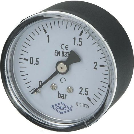 Manomètre R 1/4" axial 0 - 2,5 bars