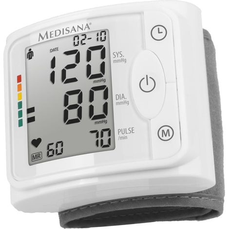 Medisan Misuratore di pressione sanguigna da polso BW 320 Funzione di memoria Numero di utenti: più utenti Capacità di memoria: 120 slot di memoria per ciascuno dei 2 utenti Bianco Misuratore d