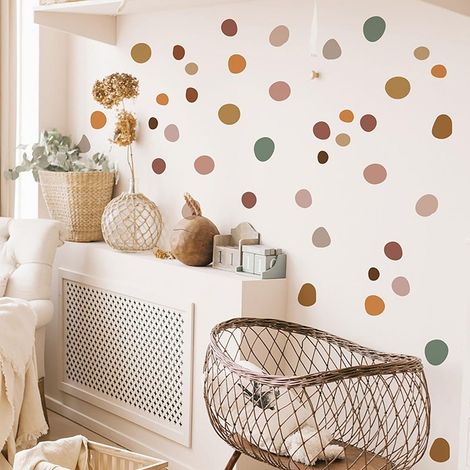 Wandsticker fürs Kinderzimmer, Boho-Punkte