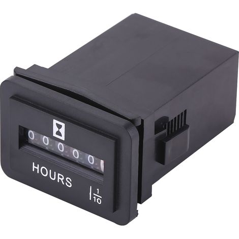Mechanischer Betriebsstundenzähler für Diesel- und Benzinmotoren (6-80 V DC), Generatoren und Boote, Typ HM001, 12 V 24 V, universell. (1/5)
