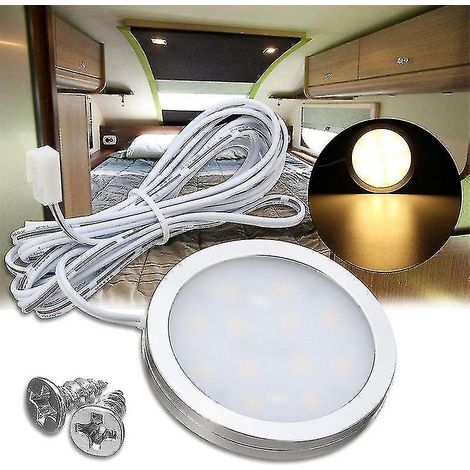 12V LED-Lampe für Wohnmobil, Wohnwagen, Boot, Deckenleuchte, Dachleuchte, Warmweiß (Flimmereffekt) - YUHAO (1/3)