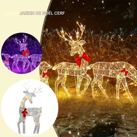 Renne De Noël pour Extérieur avec Lumières - Décor en Fer Imperméable avec (1/4)