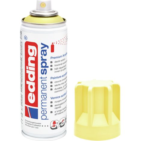 Edding - Bombe de peinture aérosol E5200 jaune pastel mat - Spray 200ml – Séchage rapide, résiste aux intempéries (1/5)