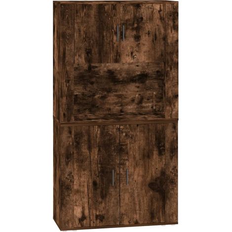 Aparador buffet cómoda mueble mueble de almacenaje organizador cocina salón salón madera de alta ingeniería marrón 020033569