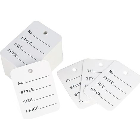 (White 35mm x 50mm) 1000PCS Price Tags, Store Tags for Clothing, Marking Labels (1/5)