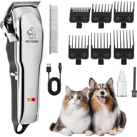 Tondeuse Chien Professionnelle Sans Fil 7000 RPM avec Écran LED (1/5)