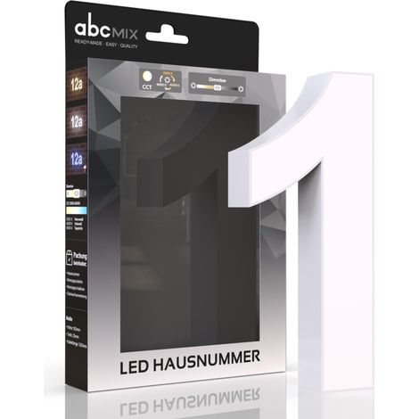 LED Hausnummer - 1 - CCT 12V 2700K/4000K/6500K