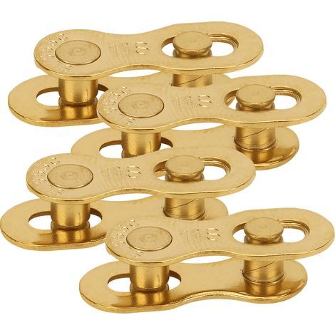 4 paires de maillons manquants pour chaîne de vélo en acier 11 vitesses, accessoire de cyclisme doré (1/5)