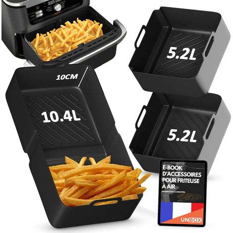 3Pcs Plus Grand Moule Silicone Air Fryer pour Ninja AF500 10,4L, COSORI 10L (1/5)