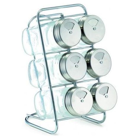 Zeller Gewürzglas-Set Edelstahl 7 Teile