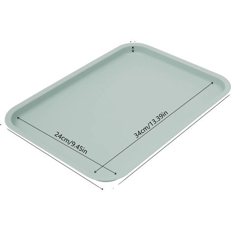 Bandeja de servir, superficie antideslizante, material resistente al calor, 24 piezas, verde (1/2)