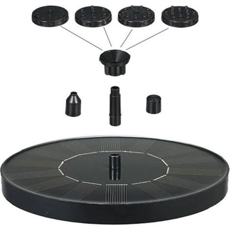 Fontaine solaire d'extérieur pour jardin, bain d'oiseaux solaire de 1,4 W, idéale pour bassin d'agrément, bassin extérieur, jardin