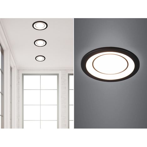 Runder LED Deckeneinbaustrahler CORE in Schwarz matt Ø 14,8cm (1/5)