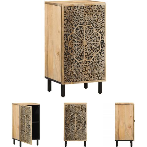 The Living Store Beistellschrank 40x33x75 cm Massivholz Mango - Sideboards (1/5)