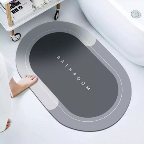 Tapis De Bain - Diatomite - 40 X 60 Cm - Antidérapant Avec Support En Caoutchouc - Pour Salle De Bain Cuisine Evier Chambre - 1 Pièce (1/5)