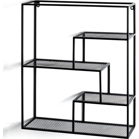 Étagère Murale 3 Niveaux "Inaya" 60cm Noir (1/5)