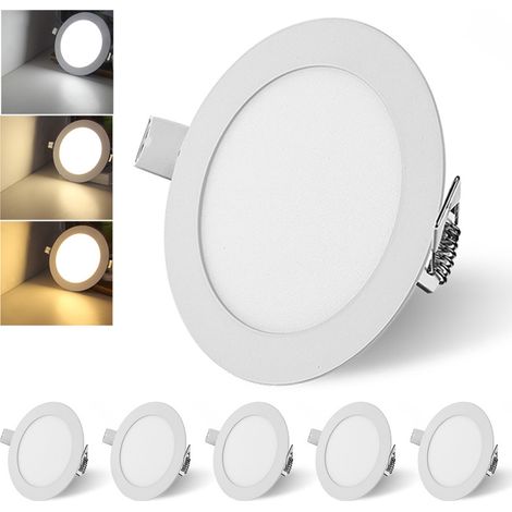 SWANEW Spot LED encastré. panneau led. spot encastrable de salle de bain.spot led encastrable . spot encastrable led 6x 12W 3 couleurs en 1 (1/5)