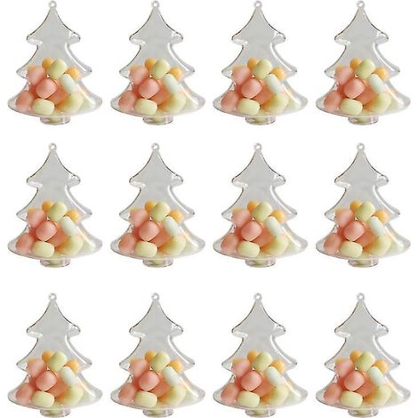 12-teilige Weihnachtsbäumchen-Süßigkeitenbox