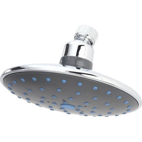 TrAdE Shop Traesio - Soffione Doccia Tondo Diametro 16 Cm In Abs Cromato Miscelatore Shower - (1/2)