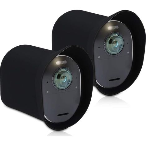 2X Coque Compatible avec Arlo Ultra/Arlo Pro 3 / Pro 4 - Étui Souple en Silicone pour Caméra de Sécurité - Noir (1/5)