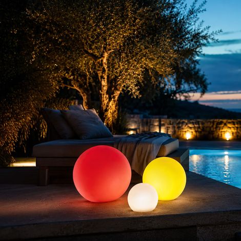 Lot de 3 x boule solaire multicolore 20,30, 40 cm (1/5)