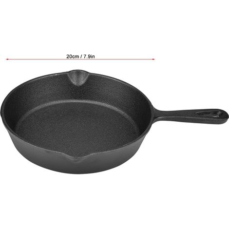 Sartén de hierro fundido vintage (20 cm) – 1 pieza – Revestimiento antiadherente natural y cocción uniforme (1/5)