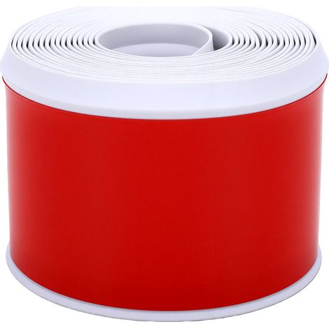 Plinthe de 5 m, autocollante, étanche, facile à installer, en PVC blanc, largeur 10 cm. (1/5)