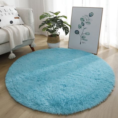 Tapis Shaggy - Pile Velours 4 cm - Antidérapant - Pour Chambre À Coucher Salon Nursery - 40 x 40 cm (1/5)