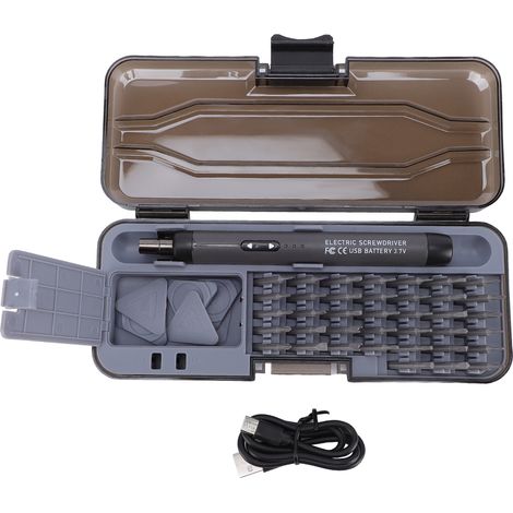 Jeu de tournevis électriques 48 en 1, Kit sans fil Portable avec 38 embouts et 6 outils d'ouverture pour PC, téléphone, réparation électronique (1/5)