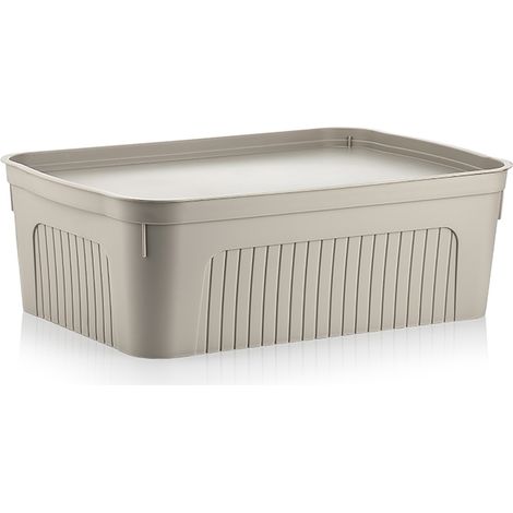 Contenitore in plastica Binio da 8 litri, beige (1/3)