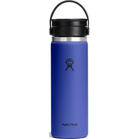 Hydro Flask 727409, vaso térmico de boca ancha con tapón Flex Cap, 591 ml (20 oz), azul Capri (1/5)