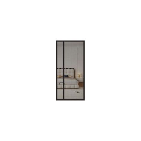 Porte moustiquaire magnétique à ouverture latérale, 110 x 220 cm (noir)- Crezuo (1/4)