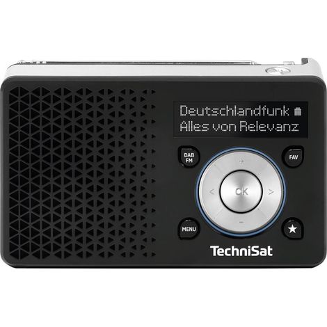 TechniSat DIGITRADIO 1 A Radio sans fil DAB+, FM DAB+, FM rechargeable noir, argent