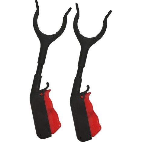 2pièces Pince à Déchets Extérieur Outil de Ramassage Pince Courte pour Jardin Ordures Léger et Portable (1/5)