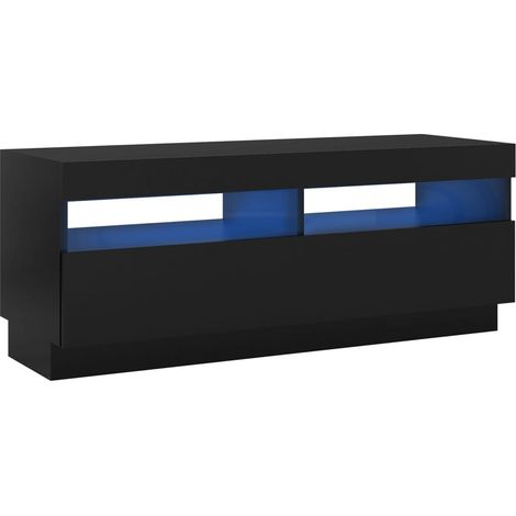 Mobile TV multimediale scaffale per televisione televisione buffet sala da pranzo soggiorno camera da letto con luci a LED 100 x 35 x 40 cm nero 020026509