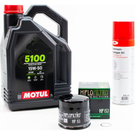 Kit Entretien Vidange pour DUCATI 1000 MONSTER DARK de 2003 à 2008 - MOTUL 5100 15W50 4L