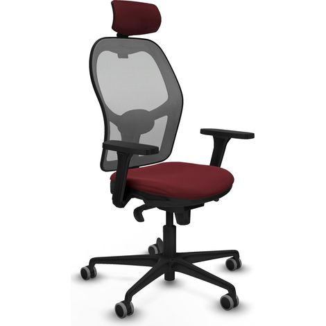 Sedia da ufficio piqueras y crespo Jorquera grigio pelle sintetica
